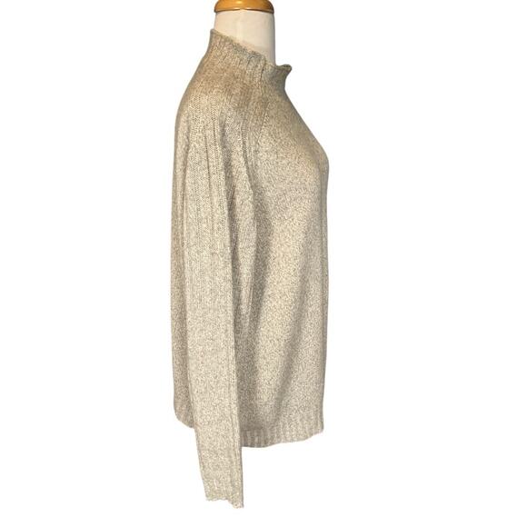 Point Of Italy Cashmere/ Wool Blend Mens High Neck Long Sleeve Light Gray Luxury - Picture 5 of 10